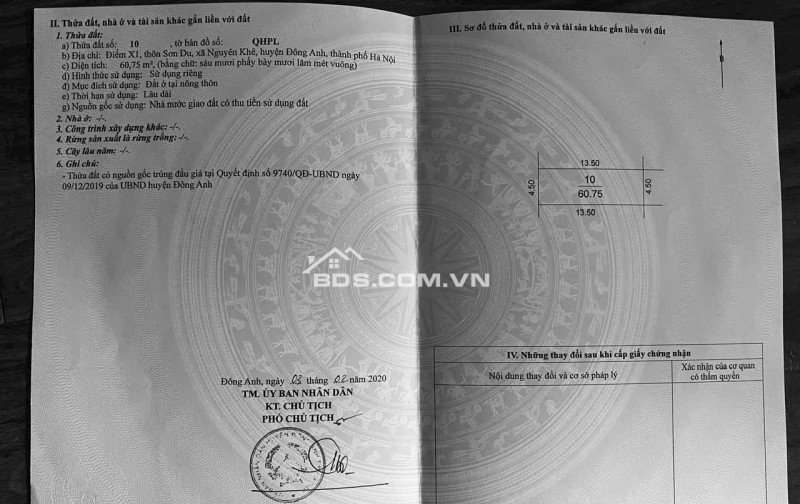 Đất đấu giá X1 Sơn Du Nguyên Khê - Cạnh đường Võ Nguyên Giáp - Sát dự án Bộ Công An